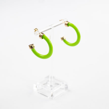 Mini Hoops - Lime Green