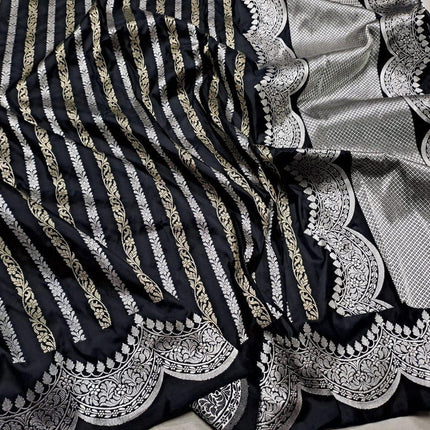 Exclusive Handloom Pure Banarasi Katan Silk Smooth and Soft Fabric Saree