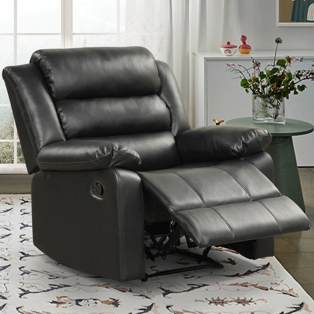 🚀 The Ultimate PU Leather Manual Recliner: Your Luxury Command Center.
