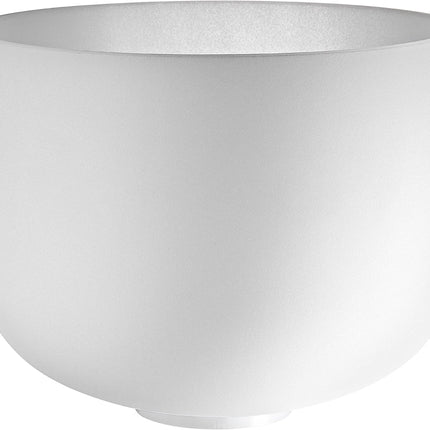 12" White-Frosted Crystal Singing Bowl, Note F4, Heart Chakra