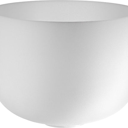 13" White-Frosted Crystal Singing Bowl, Note D4, Sacral Chakra