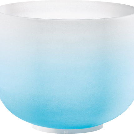 10" Color-Frosted Crystal Singing Bowl, Light Blue, Note G4, Throat Chakra