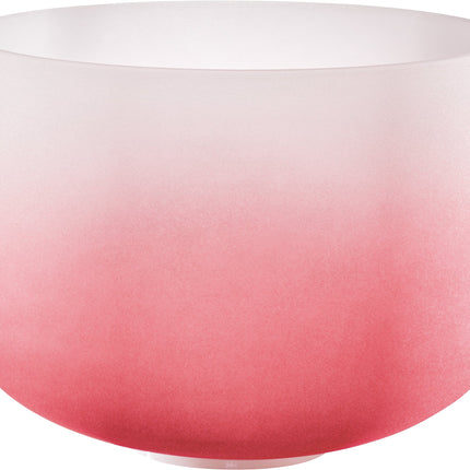 14" Color-Frosted Crystal Singing Bowl, Red, Note C4, Root Chakra