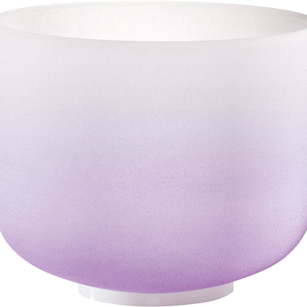 8" Color-Frosted Crystal Singing Bowl, Purple, Note B4, Crown Chakra