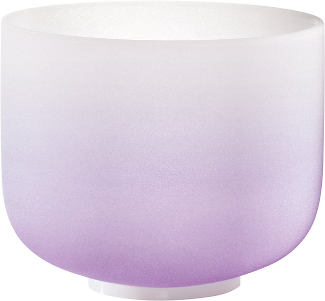 8" Color-Frosted Crystal Singing Bowl, Purple, Note B4, Crown Chakra