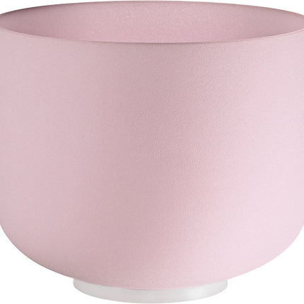 10" Rose Quartz Crystal Singing Bowl, Note F4, Heart Chakra