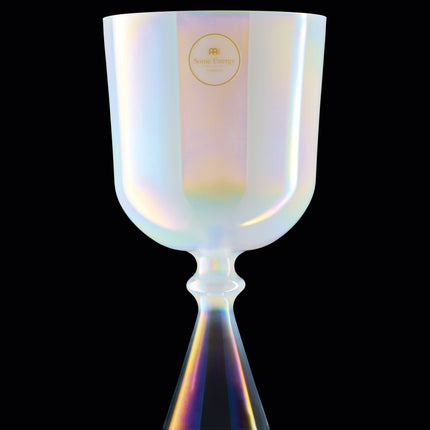 6.75" Crystal  Chalice, C4Singing, Creamy, Root Chakra