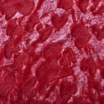 DaDa Bedding Candy Apple Red Vibrant Luxury Faux Fur Euro Throw Pillow Cover (Red-19)