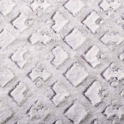 DaDa Bedding Luxury Dreamy Milky White & Purple Sherpa Backside Faux Fur Throw Blanket (M3395)