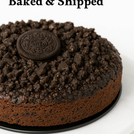 Andy Anand Exquisite 9" Gluten Free Cookies & Cream Cake Made Fresh Daily, Classic Cake Delivery - Freshly Baked and Delivered to Your Doorstep - 2 lbs