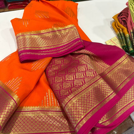 120gm Thickness Pure Mysoore Silk Saree