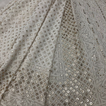 Custom Chikankari Georgette Saree