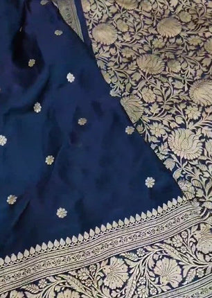 Exclusive Pure Banarasi Mashru Zari Weaving Work Silk Saree