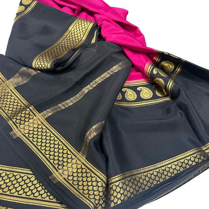 120gm Pure Mysore Silk Saree With Bentex Border