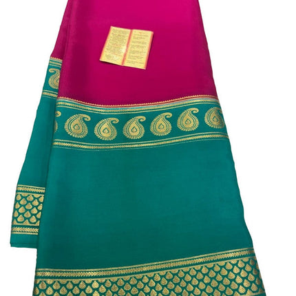 120gm Pure Mysore Silk Saree With Bentex Border