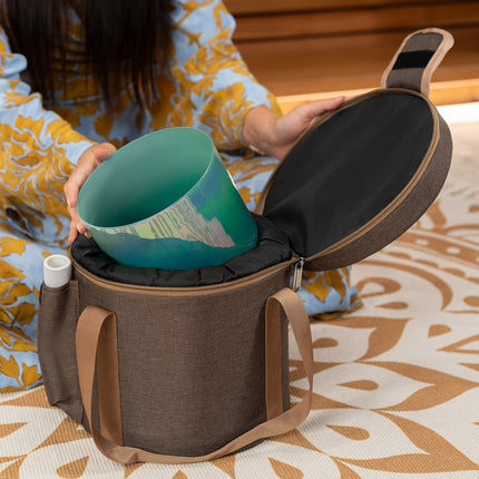 6.75" Essence Solfeggio Crystal Singing Bowl, 285 Hz, Turquoise Green