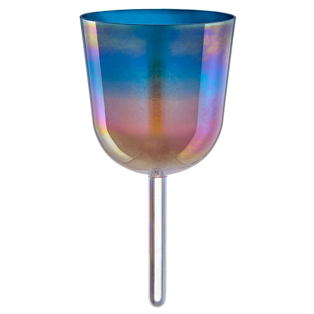 4.5" Essence Solfeggio Crystal Singing Bowl, MI 528 Hz, Sunrise Blue