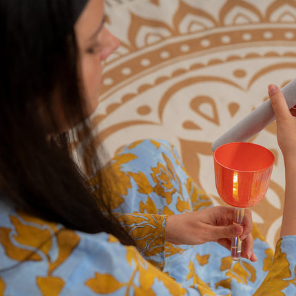 3.25" Essence Solfeggio Crystal Singing Bowl, 963 Hz, Coral Reef