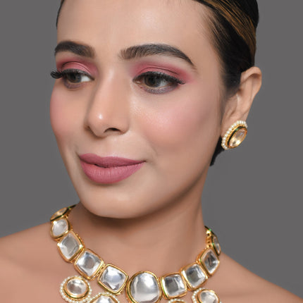 Royal Kundan Necklace with Matching Earrings