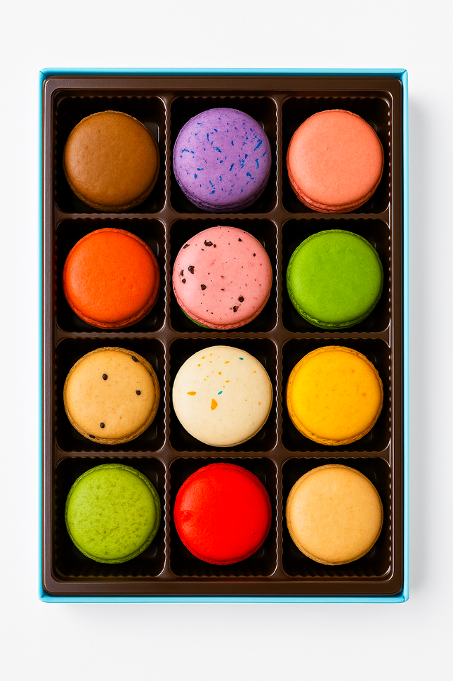 Andy Anand French Macarons (12 Pcs) Made Fresh Daily, Gluten Free, Gift Boxed Delicious, Succulent, Divine, Elevate Your Macarons: Unique Flavors and Fillings to Try