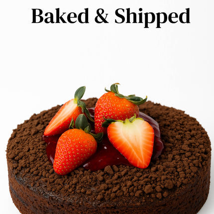 Andy Anand Gluten Free Chocolate Strawberry Cake 9" - Rich Moist And Decadent Cake for Dessert Lovers (2.5 lbs)