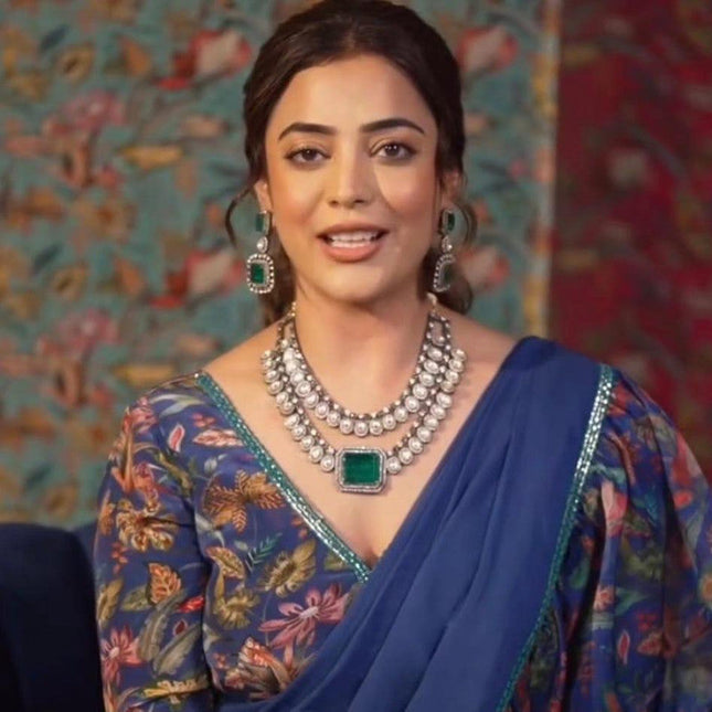 Moisaanite Necklace Earrings Set for Women