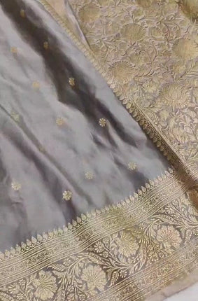 Exclusive Pure Banarasi Mashru Zari Weaving Work Silk Saree