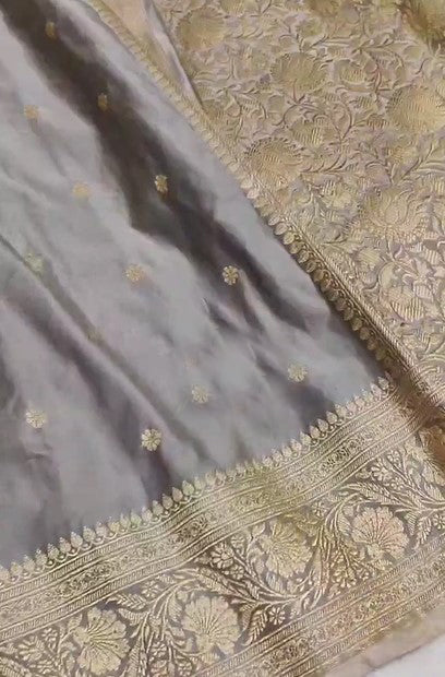 Exclusive Pure Banarasi Mashru Zari Weaving Work Silk Saree