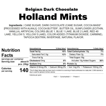 Andy Anand Belgian Vegan Dark Chocolate Mint – Simply Divine Holland Mint Malt Balls, 1 lb, Decadent Chocolate Bliss, 60% Cocoa Butter, Perfect Gift for Special Occasions.