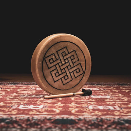 15" Native American-Style Hoop Drum, Endless Knot