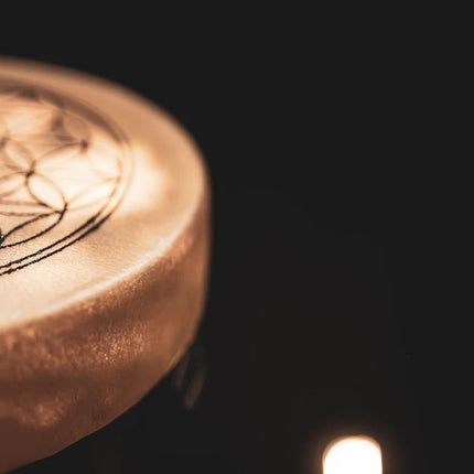 15" Native American-Style Hoop Drum, Flower of Life