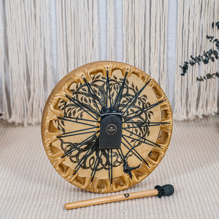 15" Native American-Style Hoop Drum, Tree of Life