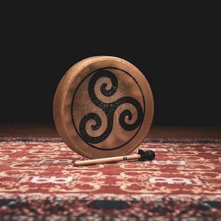 15" Native American-Style Hoop Drum, Triskele