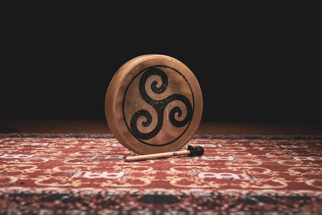 15" Native American-Style Hoop Drum, Triskele