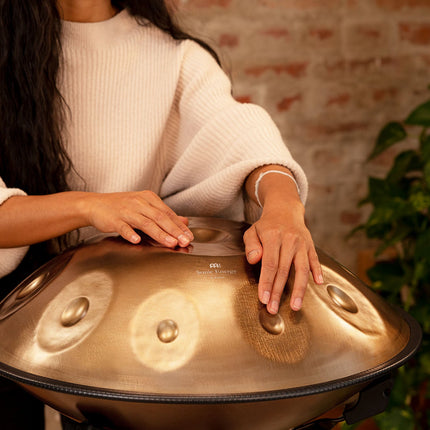 Sensory Handpan, D Kurd, 10 Notes, Vintage Gold