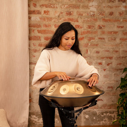 Sensory Handpan, D Kurd, 10 Notes, Vintage Gold