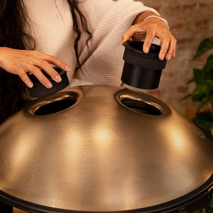 Sensory Handpan, D Kurd, 10 Notes, Vintage Gold