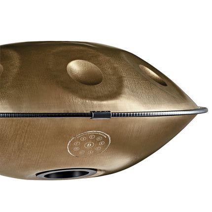 Sensory Handpan, D Kurd, 10 Notes, Vintage Gold
