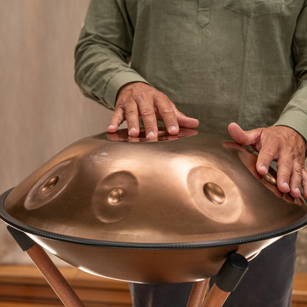 Sensory Handpan, F Pygmy, 11 Notes, Vintage Copper