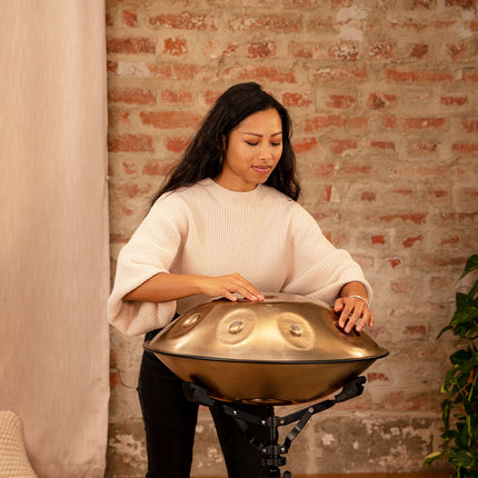 Sensory Handpan, D Kurd, 9 Notes, Vintage Gold