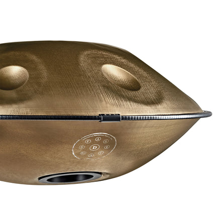 Sensory Handpan, D Kurd, 9 Notes, Vintage Gold