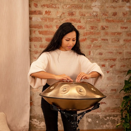 Sensory Handpan, D Amara, 9 Notes, Vintage Gold