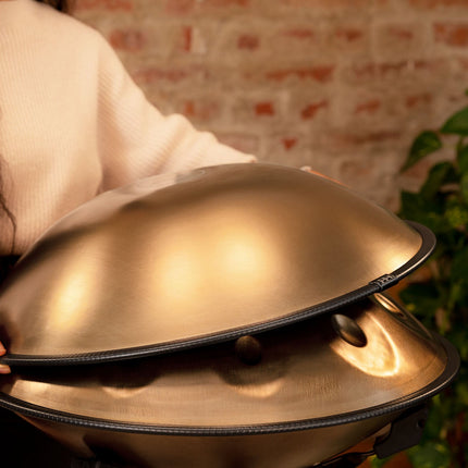 Sensory Handpan, D Amara, 9 Notes, Vintage Gold