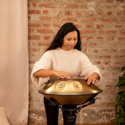 Sensory Handpan, C# Minor, 9 Notes, Vintage Gold