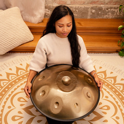Sensory Handpan, C# Minor, 9 Notes, Vintage Gold