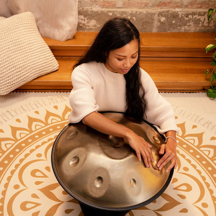 Sensory Handpan, C# Minor, 9 Notes, Vintage Gold