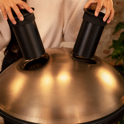 Sensory Handpan, C# Minor, 9 Notes, Vintage Gold