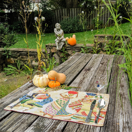 DaDa Bedding Set of 4-Pieces Dancing Women African Kwanzaa Tapestry Dining Table Placemats 13” x 19” (18117)