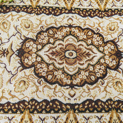 DaDa Bedding Set of 4-6 Pieces Royal Persian Style Rug Golden Brown Floral Tapestry Placemats 13” x 19” (18119)