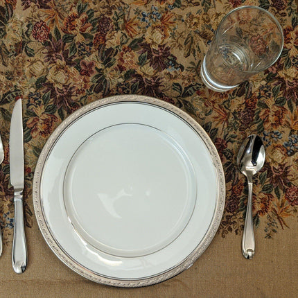 DaDa Bedding Wildflower Wonderland Floral Golden Beige Tan Square Dining Table Cloth (3100)